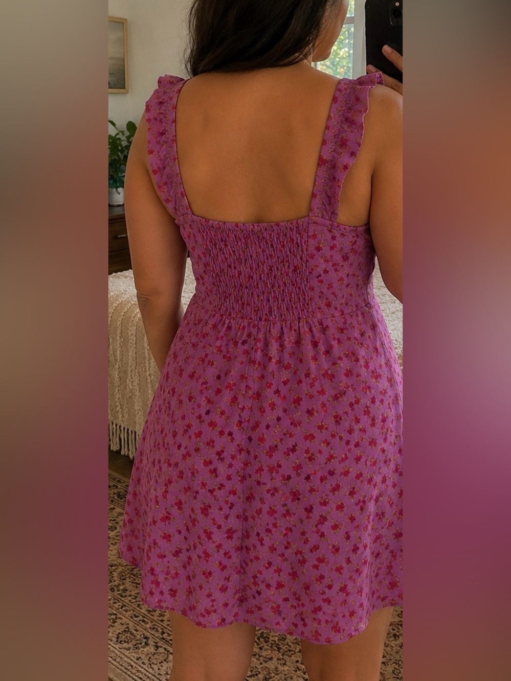 Wild Fable Floral Sweetheart Neckline Mini Dress - Size XL - Picture 2 of 2